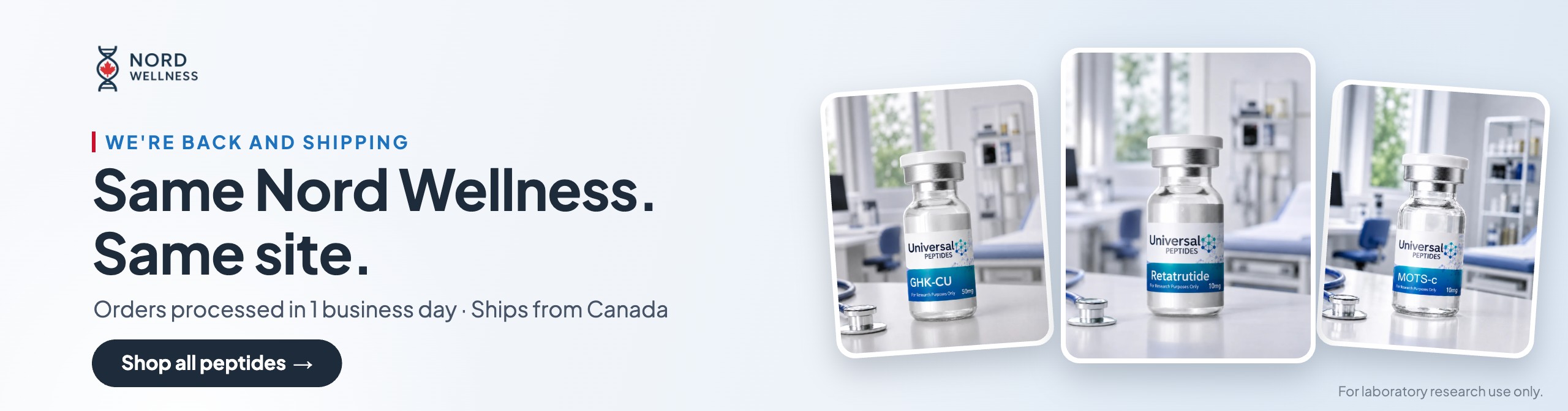 We're back and shipping. Same Nord Wellness, same site.