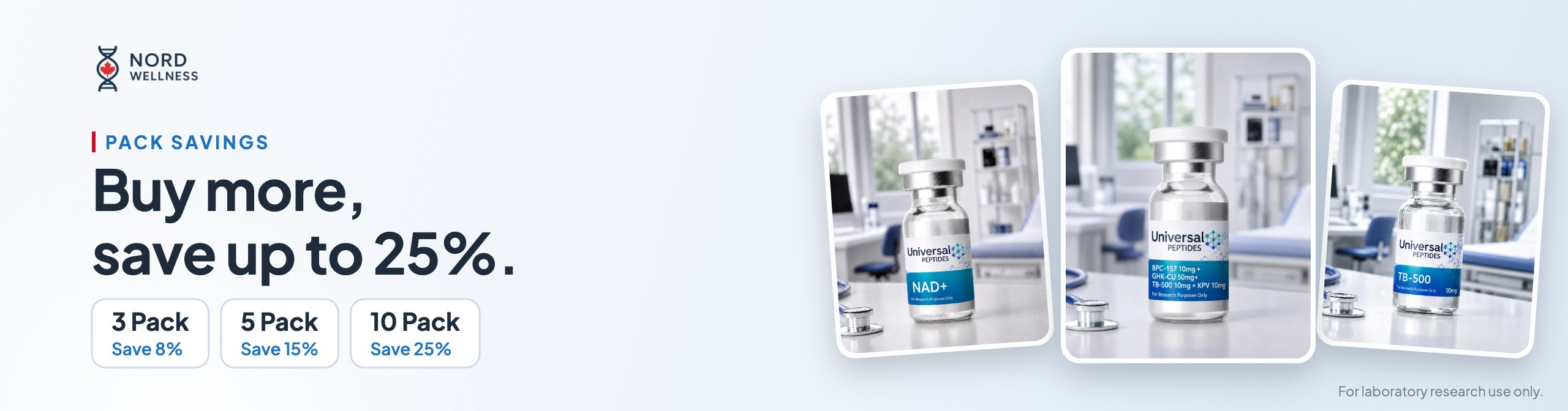 Pack savings: save up to 25% with 3, 5 and 10 packs